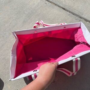 Thirty-One Pink and White Tote Bag